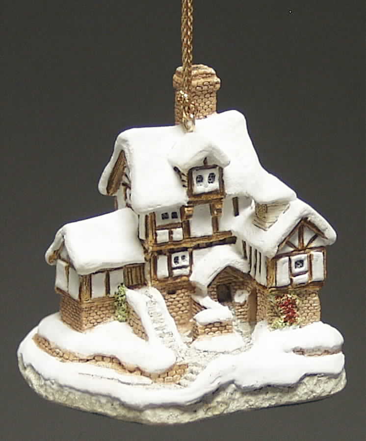 Cottage Ornament Ebenezer Scrooge's Counthouse - No Box by David Winter-1