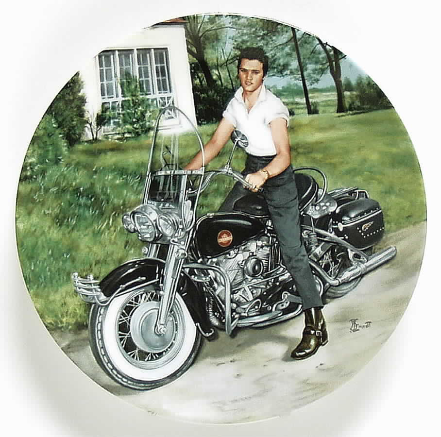 Elvis Presley Looking At A Legend Elvis On His Harley - No Box by Delphi-1