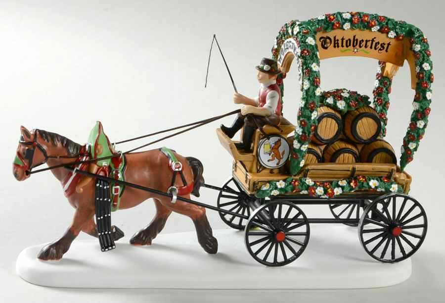 Alpine Village Wolfstein Beer Wagon - Boxed by Department 56-1