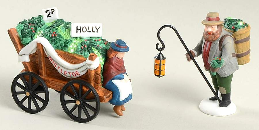 Dickens Village Chelsea Market Mistletoe Monger & Cart - Boxed by Department 56-1