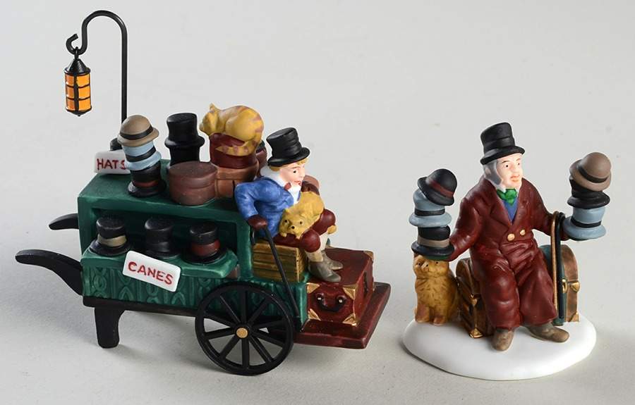 Dickens Village Chelsea Market Hat Monger & Cart - Boxed by Department 56-1