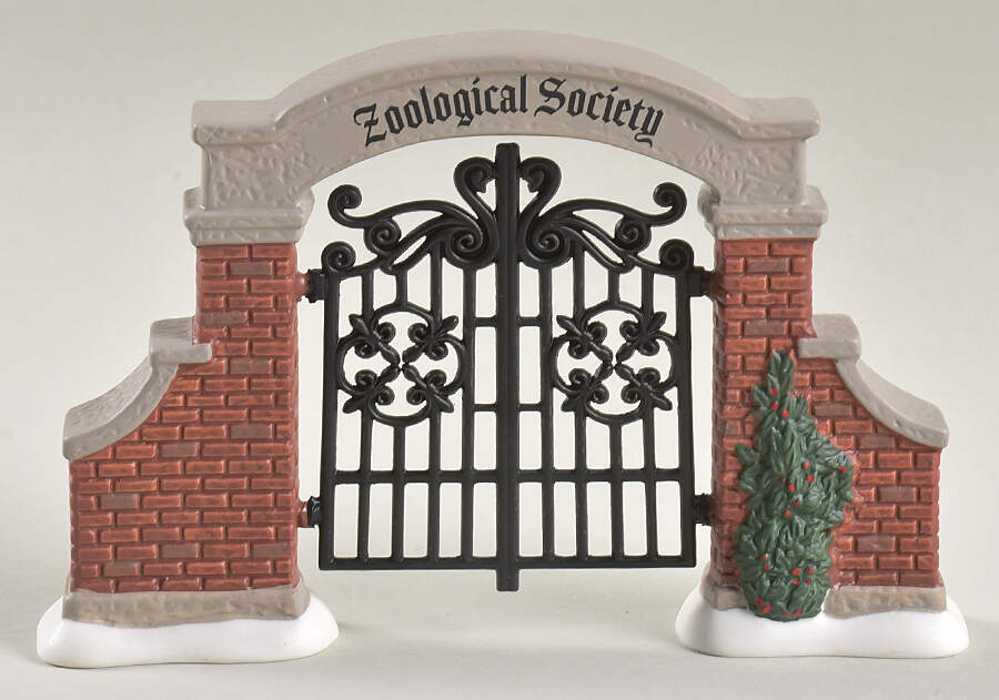 Dickens Village Zoological Gardens Gate - With Box Bx838 by Department 56-1