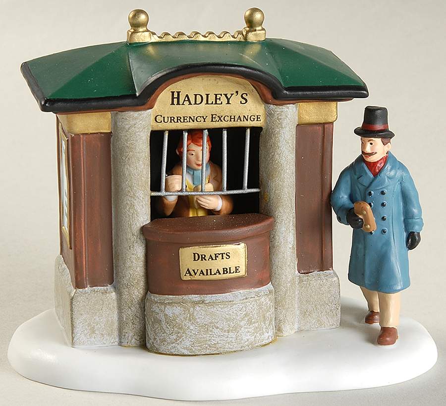 Dickens Village Hadley's Currency Exchange - No Box by Department 56-1