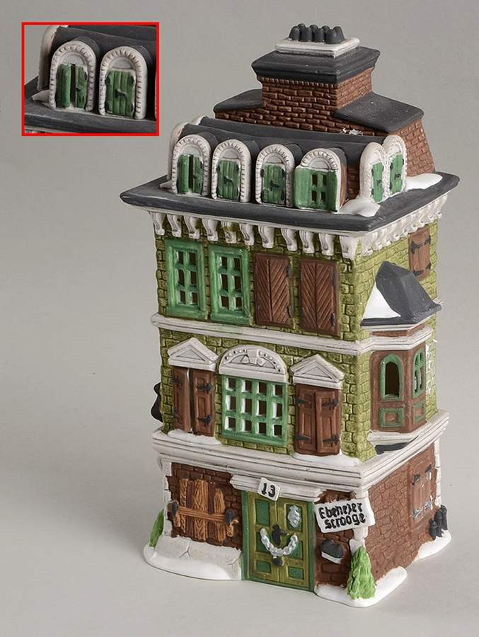 Dickens Village Flat Of Ebenezer Scrooge-No Window Panes - No Box by Department 56-1