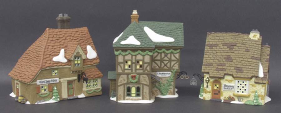 Dickens Village Wrenbury Shops-Set Of 3 - Boxed by Department 56-1