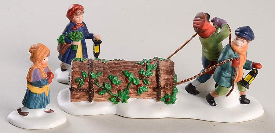 Dickens Village Bringing Home The Yule Log-Set Of 3 - Boxed by Department 56-1