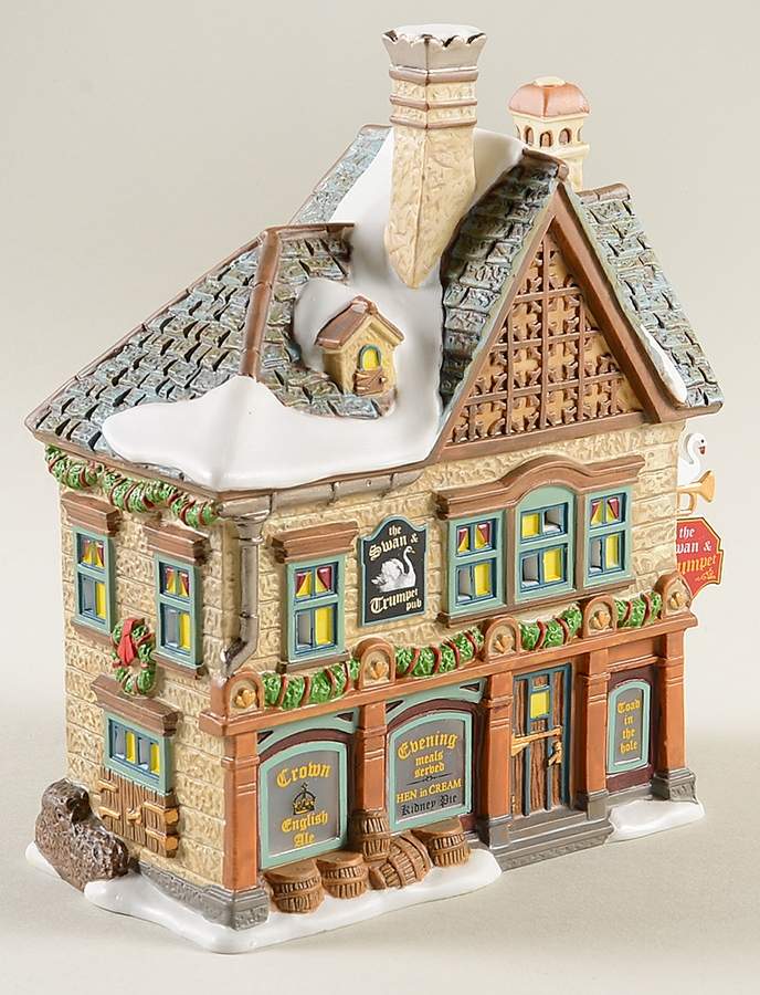 Twelfth Night - Dickens' Village Swan & Trumpet Pub - No Box by Department 56-1
