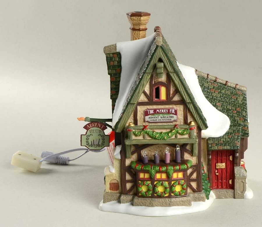 Dickens Village The Merry Fir Advent Wreathes - With Box Bx748 by Department 56-1