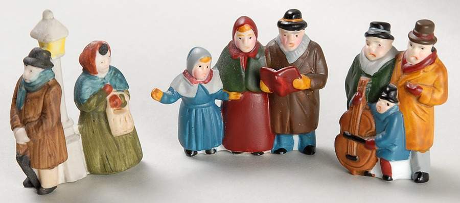 Dickens Village Carolers White Post Version - Boxed by Department 56-1