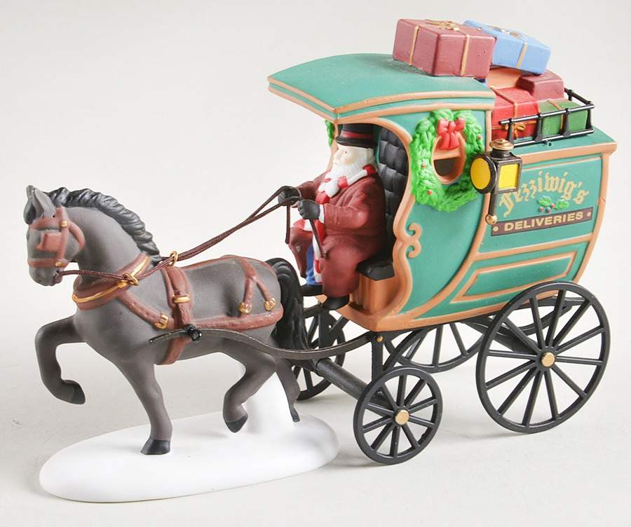 A Christmas Carol-Dickens' Village A Fezziwig Delivery Wagon - No Box by Department 56-1