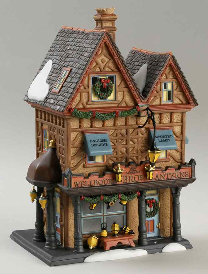 Dickens Village Wellbourn Bros. Lanterns - With Box Bx349 by Department 56-1