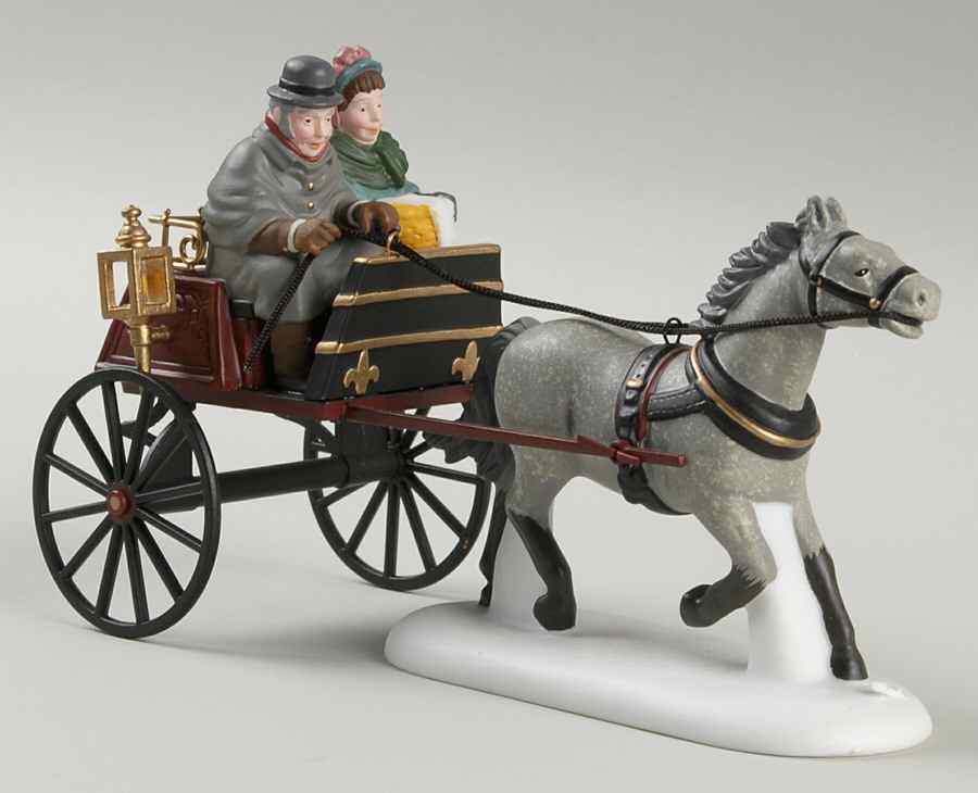 Dickens Village Red Christmas Sulky  -W-6" - No Box by Department 56-1