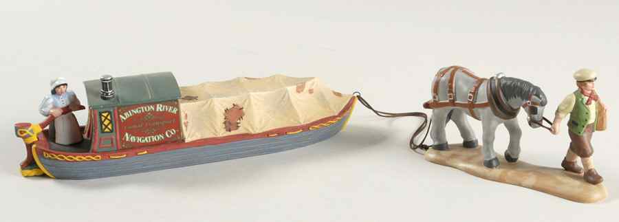 Dickens Village Abington Canal Boat-Set Of 2 - Boxed by Department 56-1