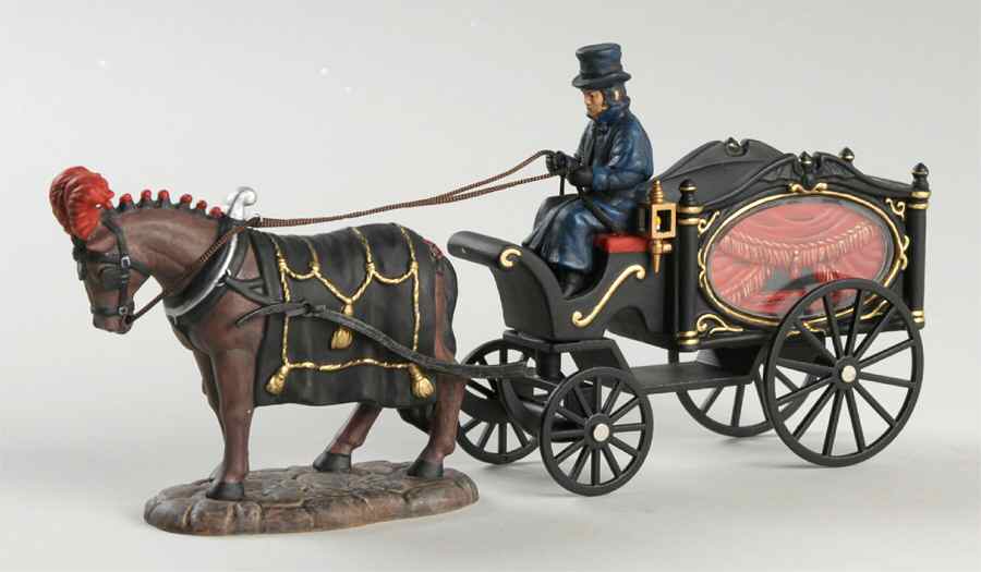 All Hallow's Eve-Dicken's Village Horse Drawn Hearse - Boxed by Department 56-1