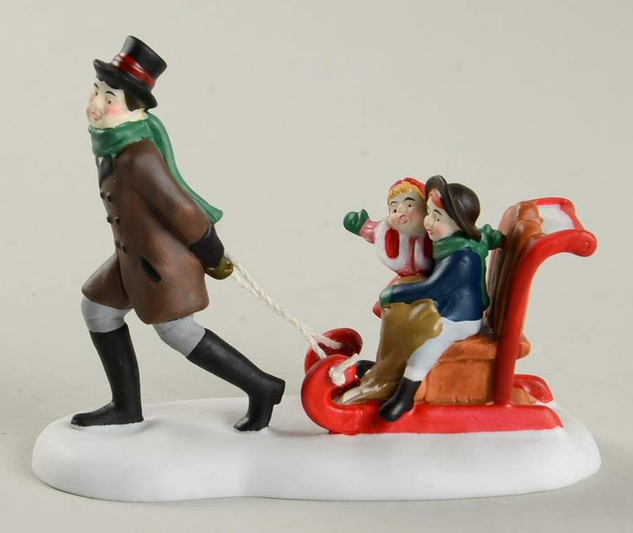 Dickens Village Sledding At The Fair - With Box Bx702 by Department 56-1
