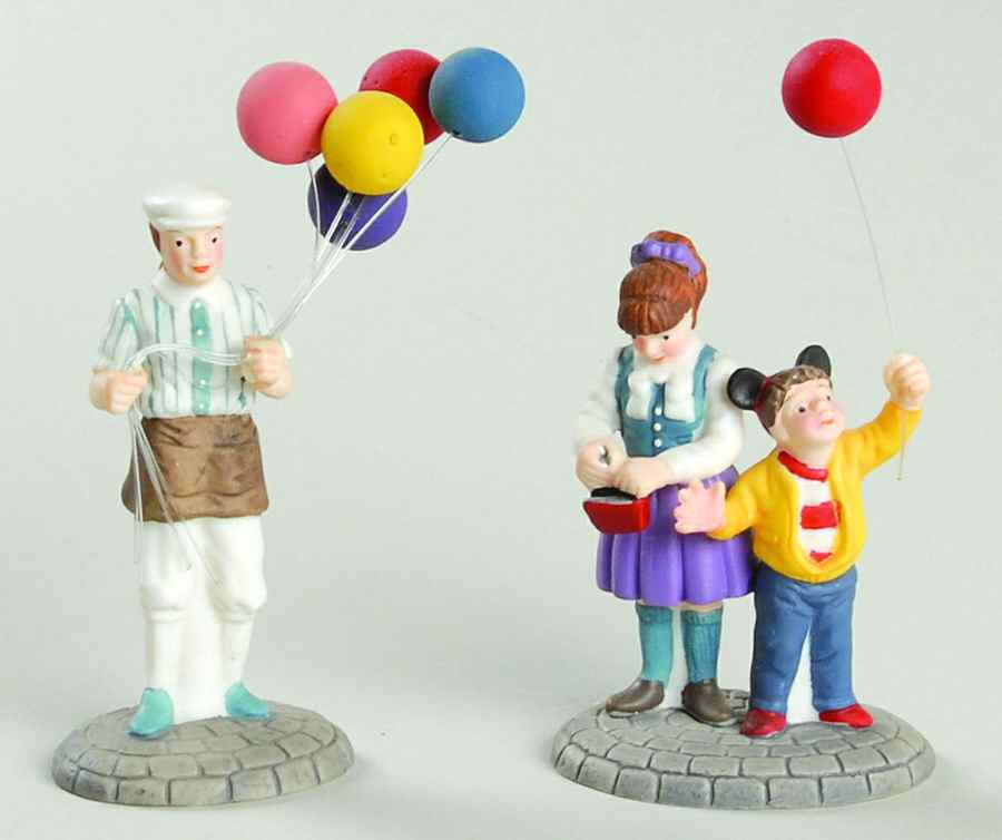 Disney Parks Village Balloon Seller-Set Of 2 - Boxed by Department 56-1