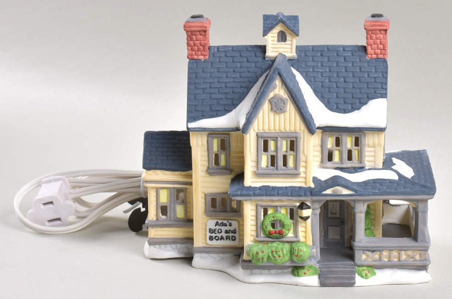 New England Village Ada's Bed & Boarding House-Lemon Yellow - Boxed by Department 56-1