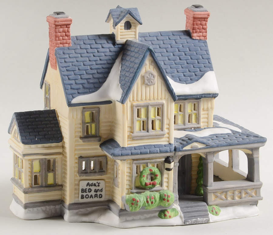 New England Village Ada's Bed & Boarding House-Pale Yellow - Boxed by Department 56-1