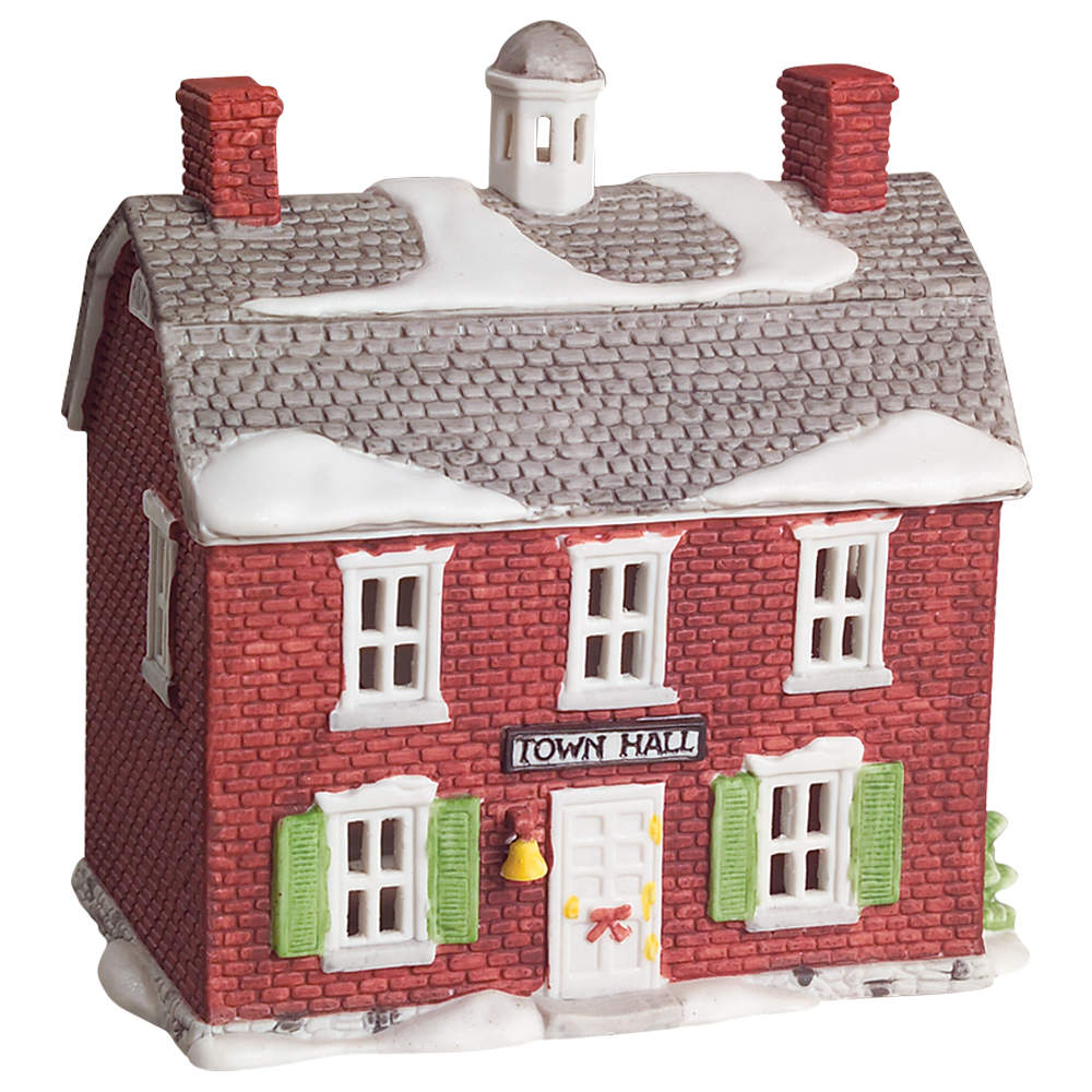 New England Village Brick Town Hall - Boxed by Department 56-1