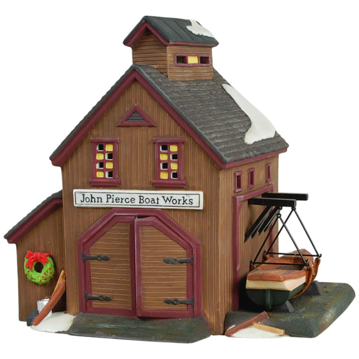 New England Village Pierce Boat Works - No Box by Department 56-1