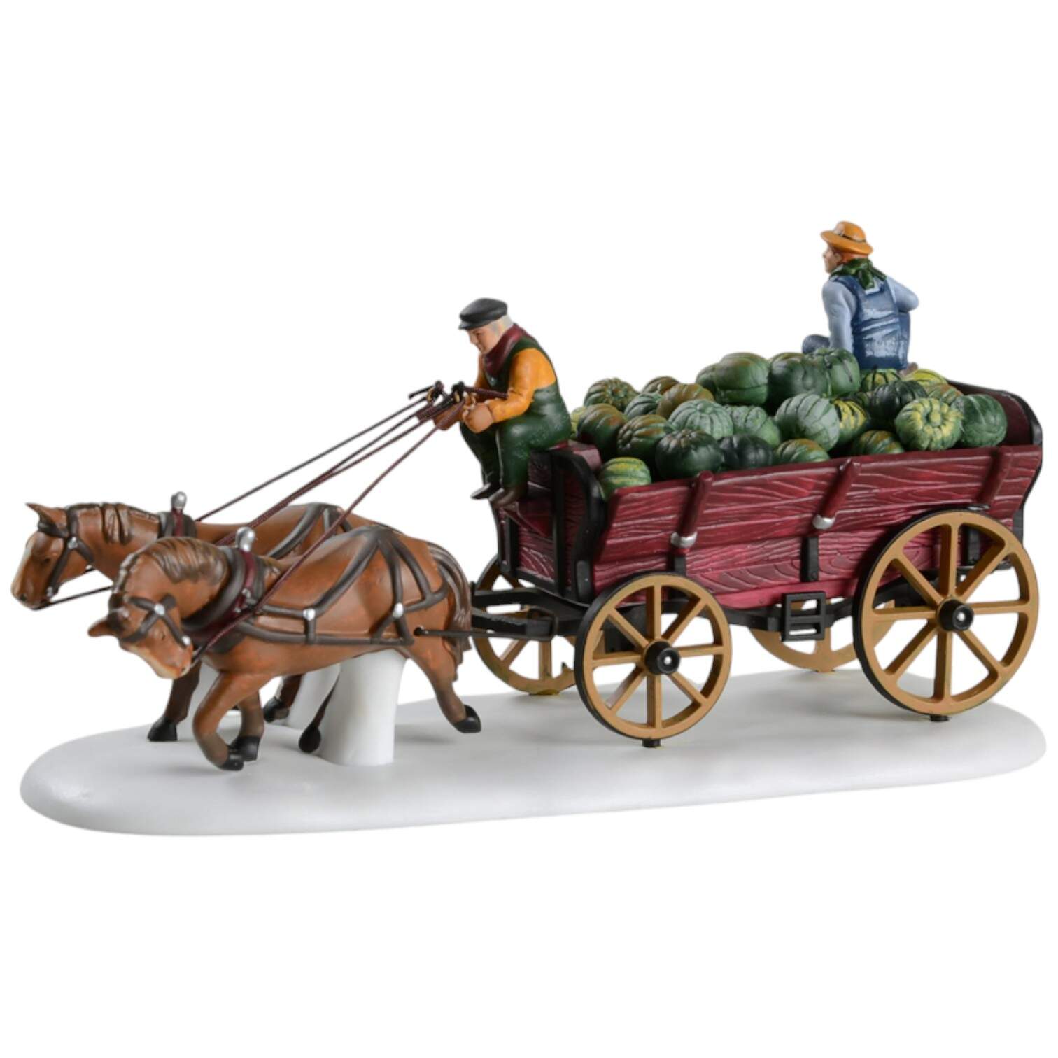 New England Village Horse-Drawn Squash Cart-Bachman's - With Box 61a by Department 56-1