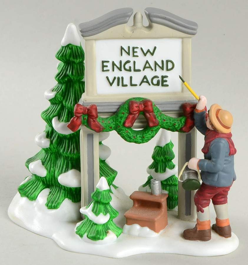 New England Village Fresh Paint New England Village Sign - Boxed by Department 56-1