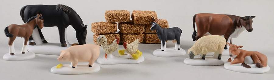New England Village Farm Animals-Set Of 8 - Boxed by Department 56-1