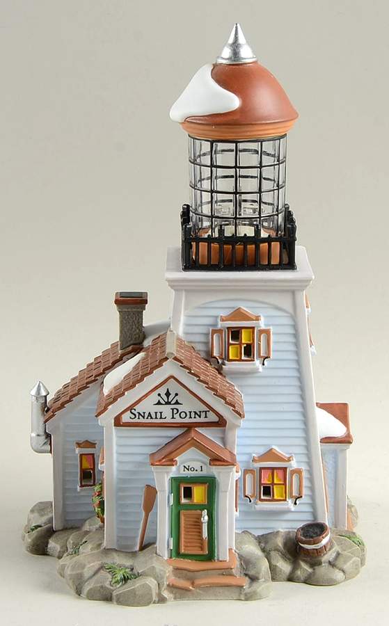 New England Village Snail Point Lighthouse - Boxed by Department 56-1