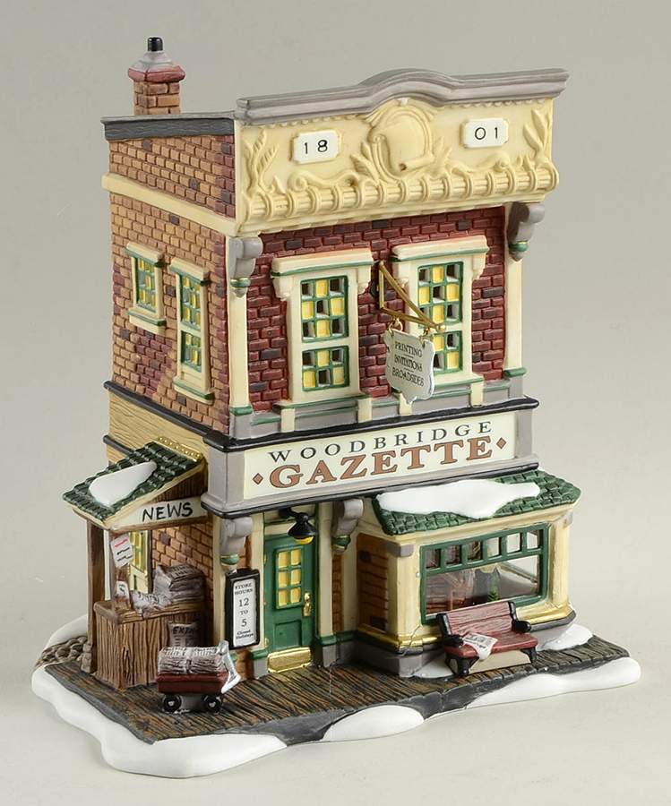 New England Village Woodbridge Gazette & Printing Office - Boxed by Department 56-1