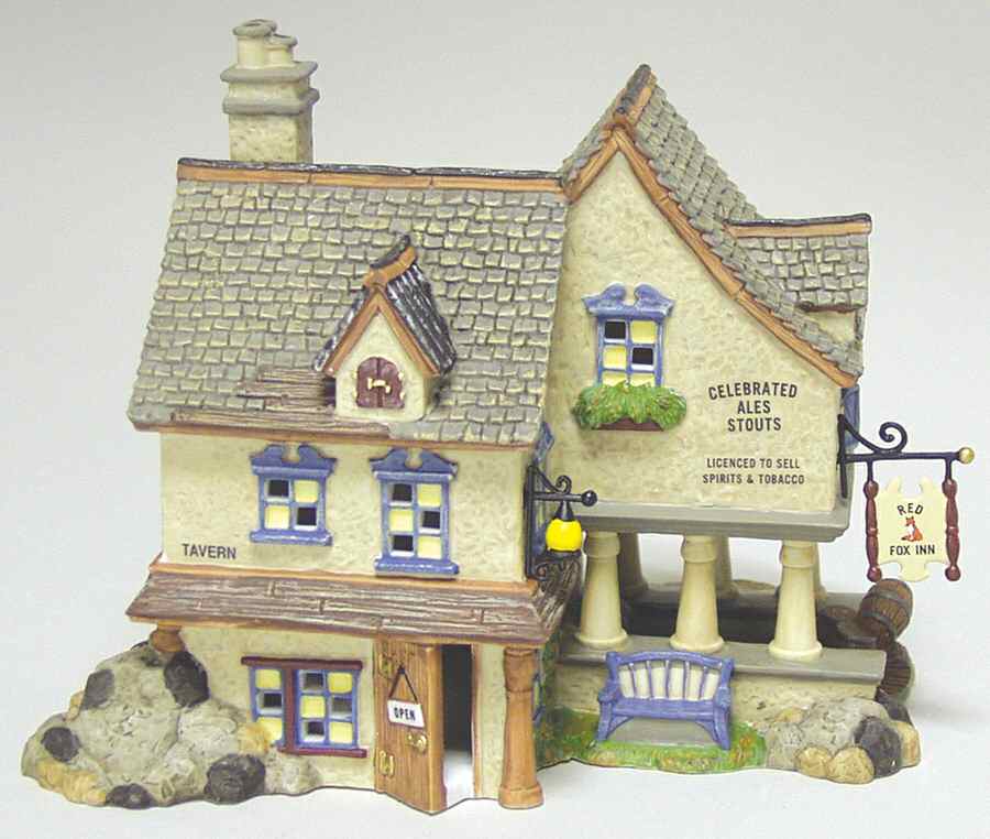 New England Village The Red Fox Inn - No Box by Department 56-1