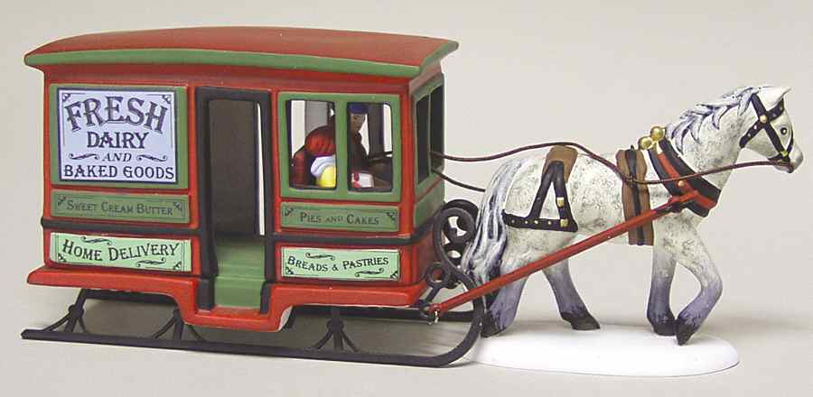 New England Village Dairy Delivery Sleigh - Boxed by Department 56-1