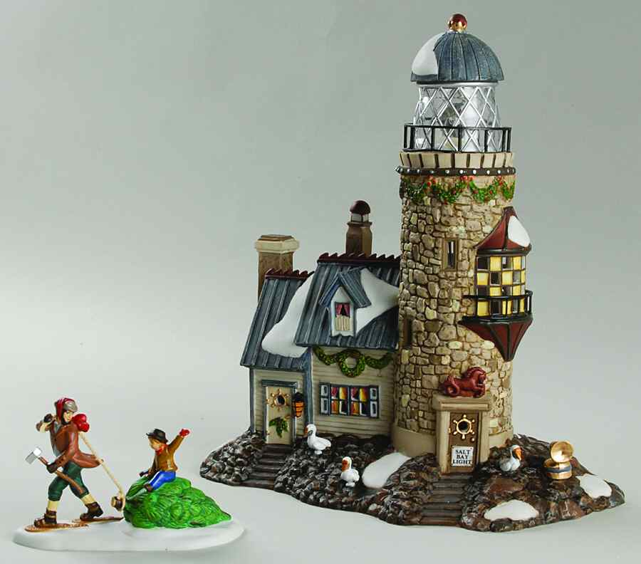 New England Village Christmas At Salt Bay Lighthouse - Boxed by Department 56-1