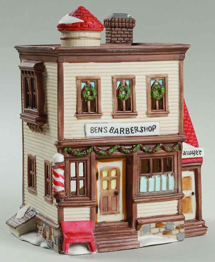 New England Village Ben's Barber Shop - Boxed by Department 56-1