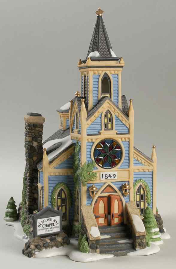 New England Village Deacon's Way Chapel - Boxed by Department 56-1