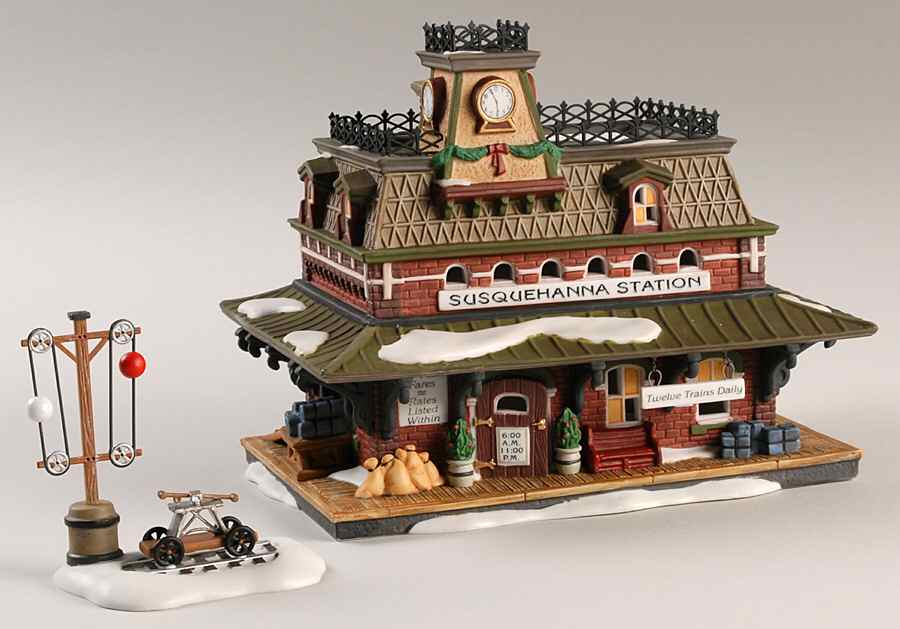 New England Village Susquehanna Station-Set Of 2 - Boxed by Department 56-1