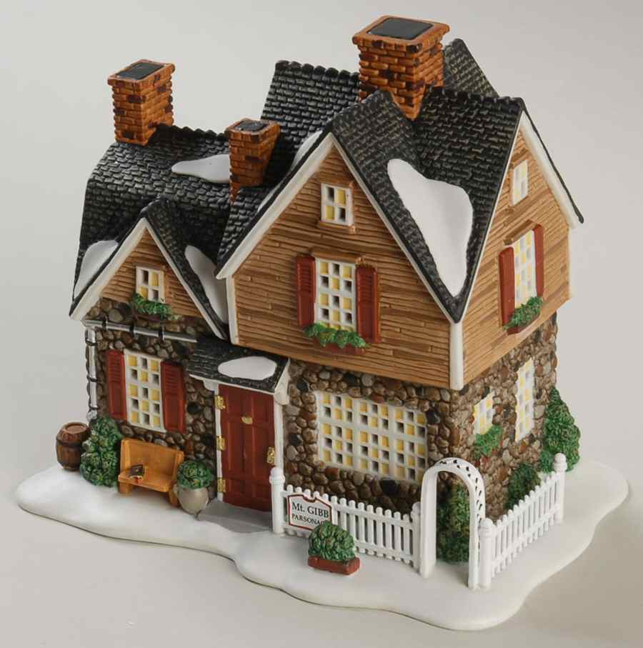 New England Village Mt Gibb Parsonage - Boxed by Department 56-1