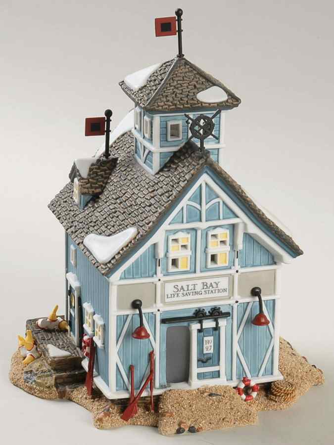 New England Village Salt Bay Life Saving Station - Boxed by Department 56-1