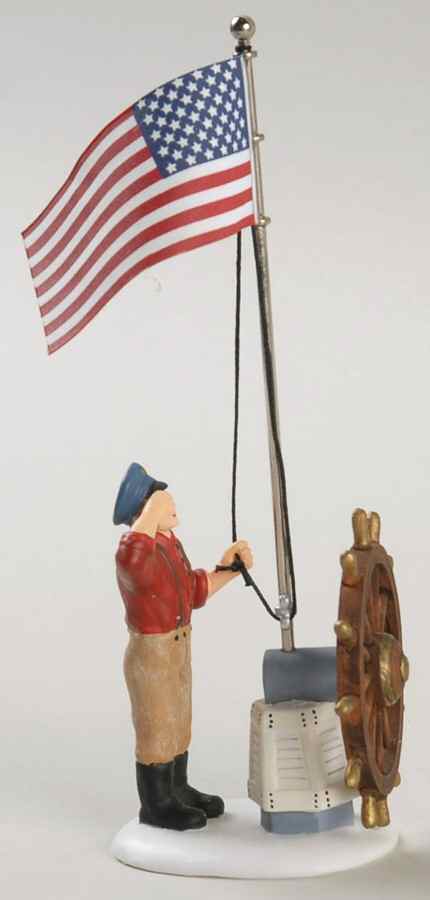 New England Village New England Raising The Flag - Boxed by Department 56-1