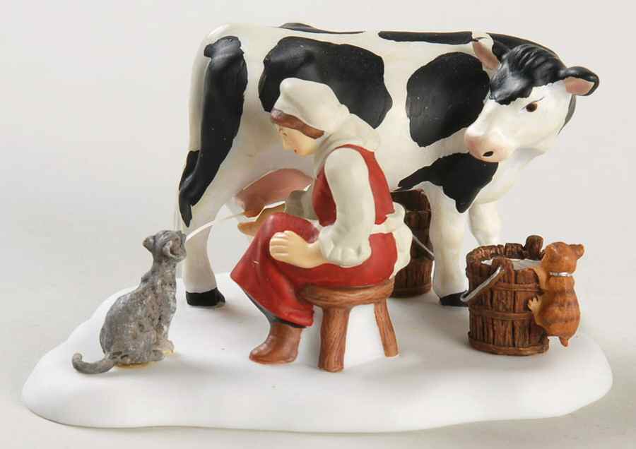 New England Village Milking The Cow - Boxed by Department 56-1