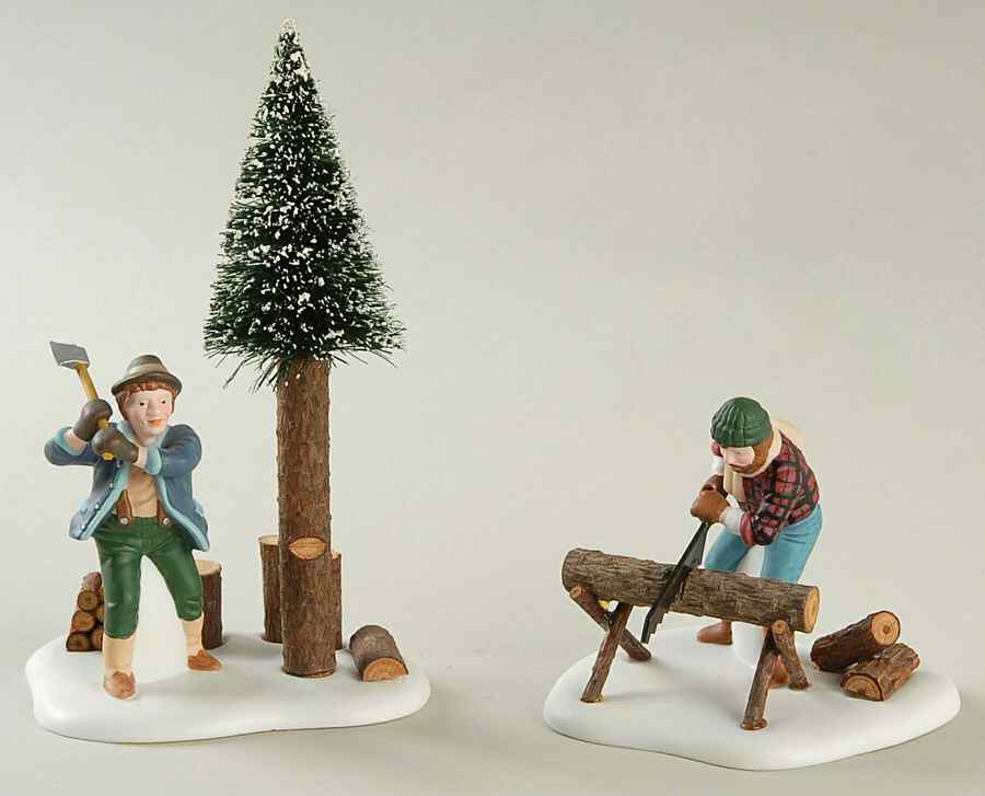 New England Village Lumberjacks-Set Of 2 - Boxed by Department 56-1