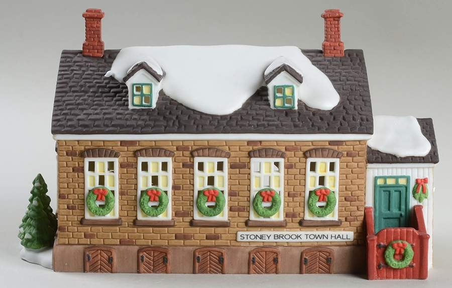 New England Village Stoney Brook Town Hall - Boxed by Department 56-1