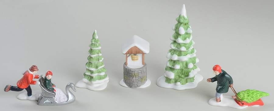 New England Village New England Winter Village-Set Of 5 - No Box by Department 56-1