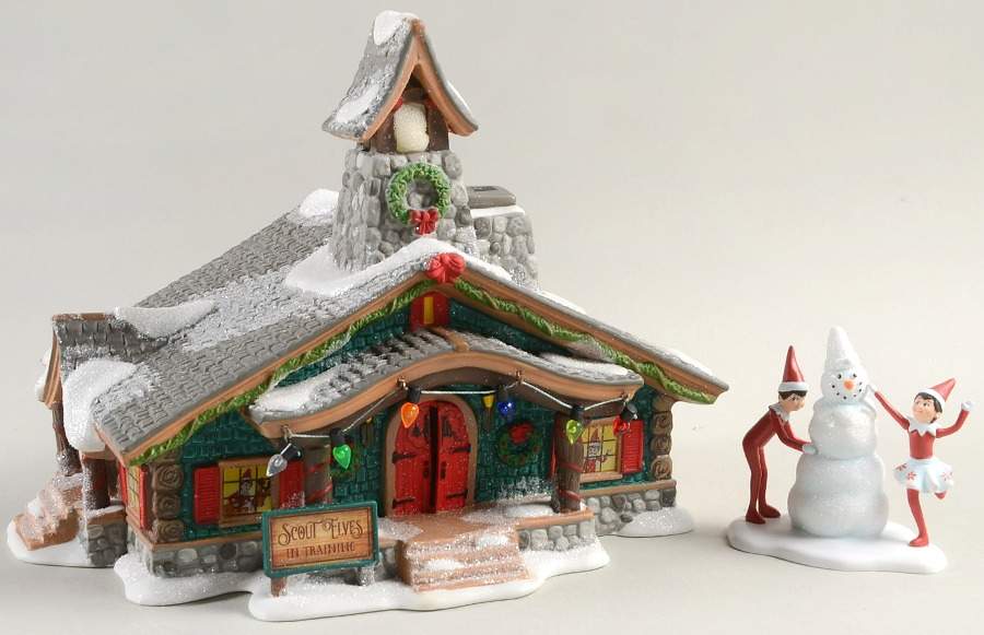 North Pole Village Elf On The Shelf-Scout Elves In Training - Boxed by Department 56-1