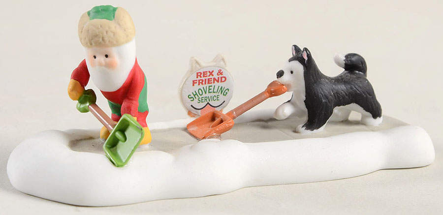 North Pole Village Shoveling Buddies For Hire - Boxed by Department 56-1