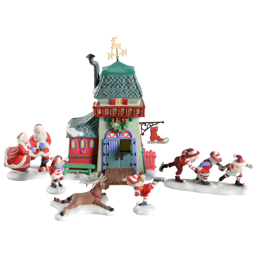 North Pole Village Peppermint Skating Party-Set Of 6 - Boxed by Department 56-1