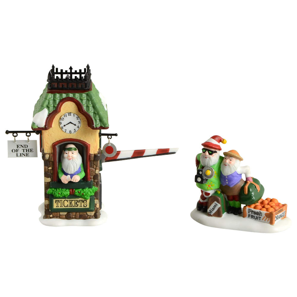 North Pole Village End Of The Line-Set Of 2 - Boxed by Department 56-1