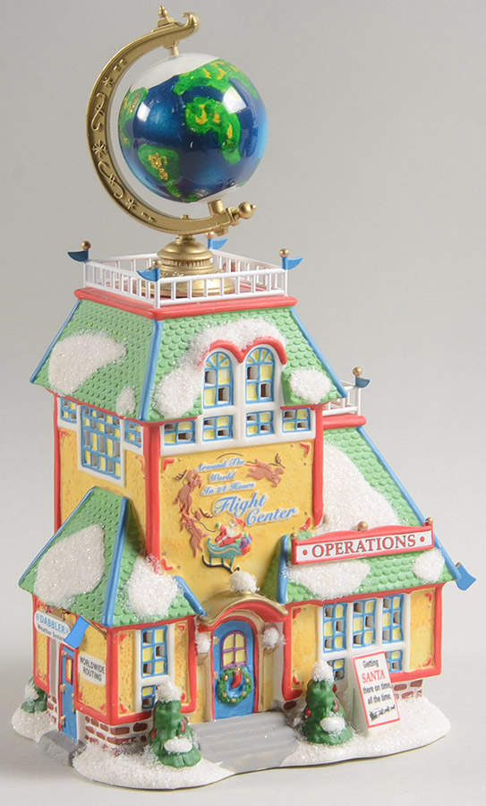 North Pole Village Around The World In 24 Hrs Flight Center - With Box Bx314 by Department 56-1