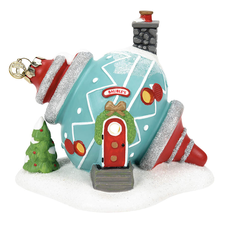 Tiny Ornament Lane - North Pole Bauble's Ornament House - No Box by Department 56-1