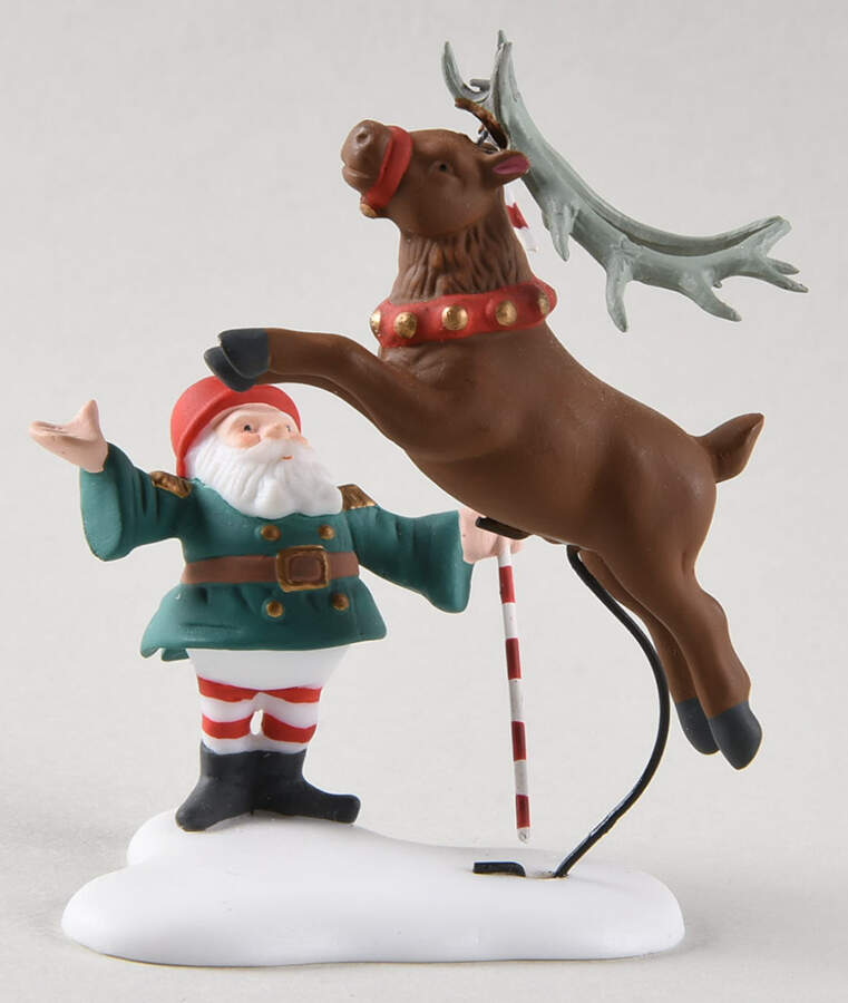 North Pole Village Elf & 1 Reindeer - No Box by Department 56-1