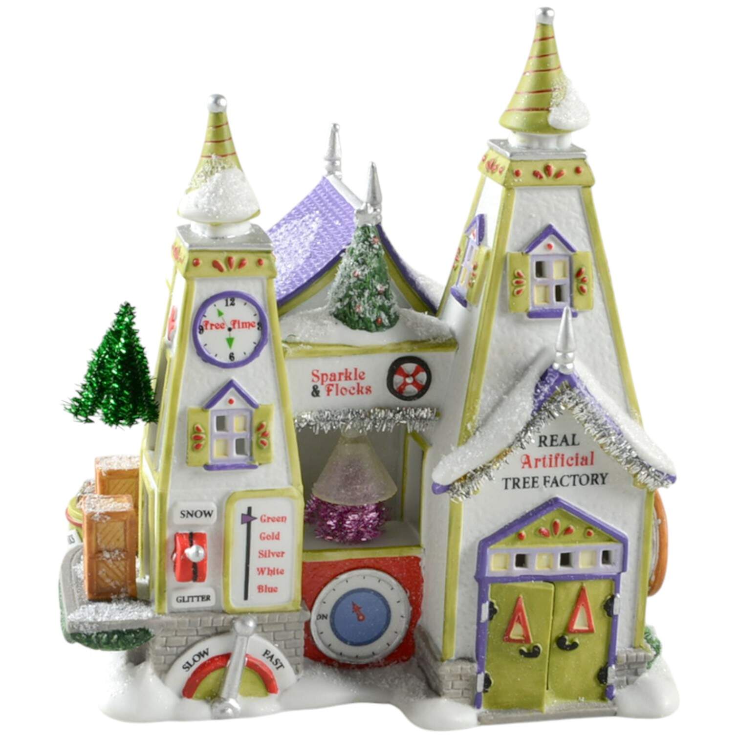 North Pole Village Real Artificial Tree Factory - With Box Bx395 by Department 56-1